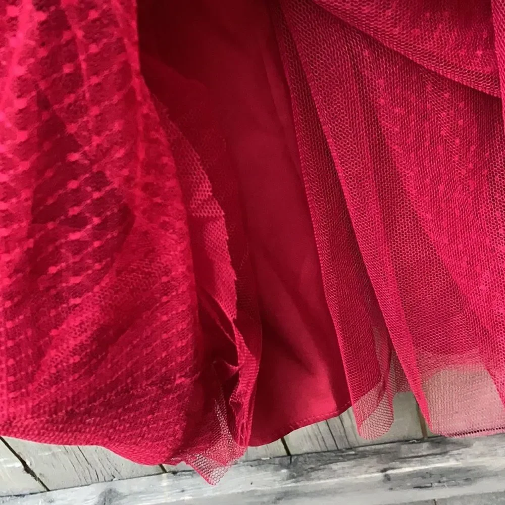 Express red evening dress sz. M - Picture 3 of 5